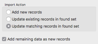 Import matching records